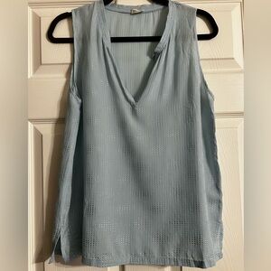 L'AGENCE Light Blue Sleeveless V-Neck Tank